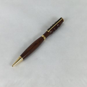 Cocobolo 24K Gold Plated Handcrafted Refillable Detailed Wood Pen #102