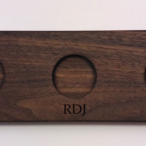 Personalized 3 Glencairn Glass Serving Tray Set solid Reclaimed Redwood ...