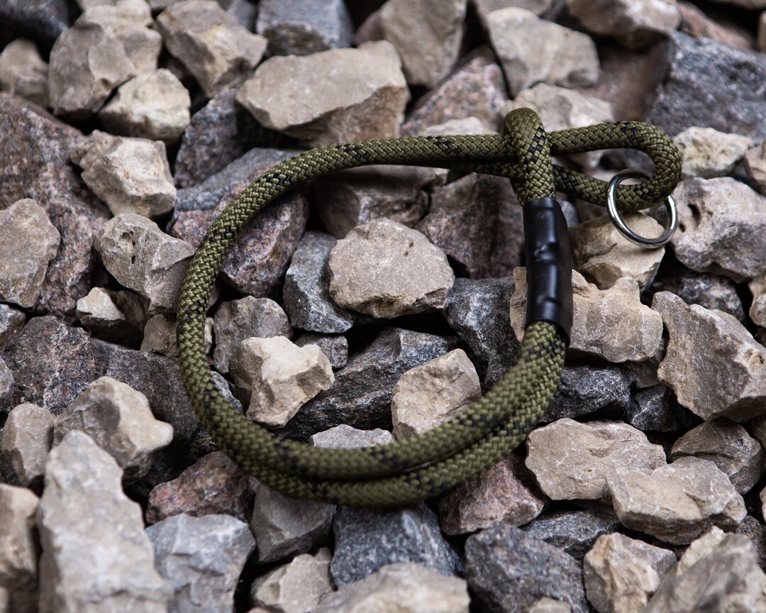 Double Rope Slip Collar / Khaki Colour Climbing Rope Collar / Handamade