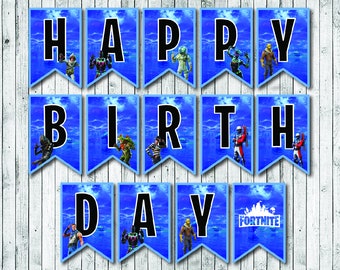 fortnite birthday banner fortnite flag pennant party printable instant download sign fortnite part fortnite art fortnite invitation - free printable fortnite banner
