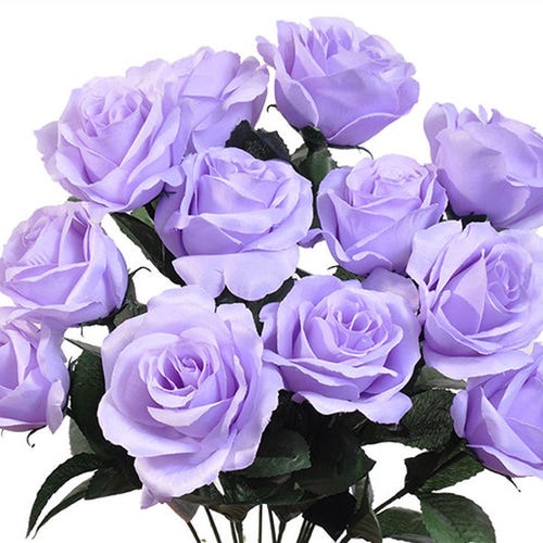 12 Open Yellow Roses Artificial Flowers 4 Rose Head Etsy