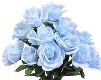Blue Silk Flowers Etsy