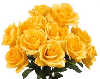 Yellow Silk Flowers Etsy