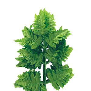 12 pcs Faux Leather Fern Stems, 18&quot; Artificial Greenery, Indoor Outdoor, Fake Leaves, Bouquet Arrangement, Silk Filler, Leaf, Minimalist