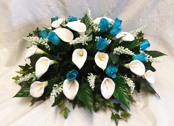 Wedding Table Centerpiece Calla Lily Roses Silk Flowers Etsy