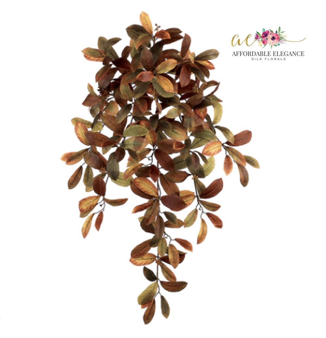 26 Artificial Laurel Hanging Bush Fall Foliage Autumn Etsy