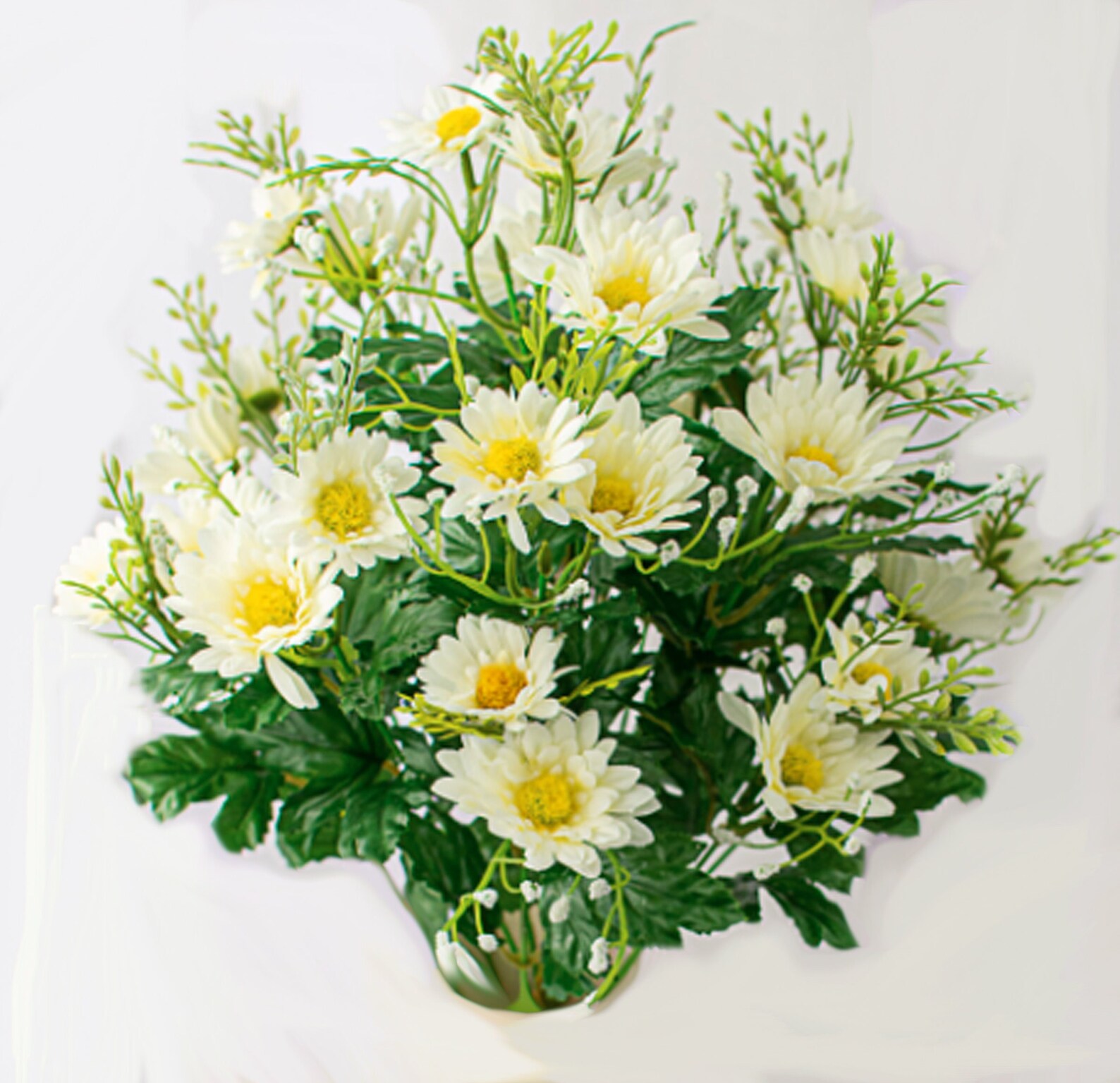 19 Silk Daisy Bush White Artificial Daisies Daisy Silk Etsy