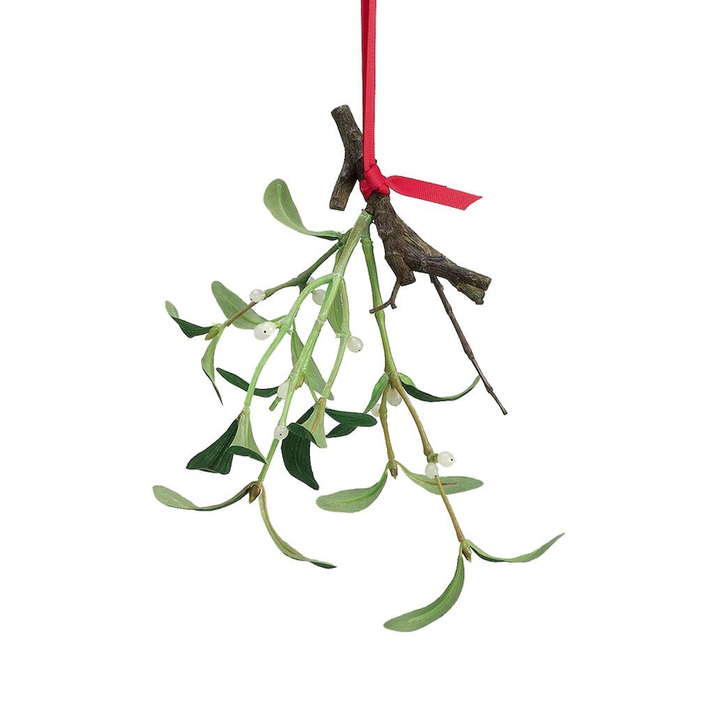 Artificial Silk Mistletoe Christmas Bunch Large 14 Inches 