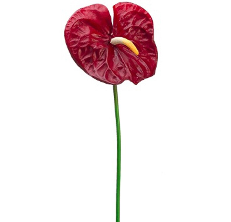 27 Artificial Anthurium Spray Tropical Silk Flowers Etsy