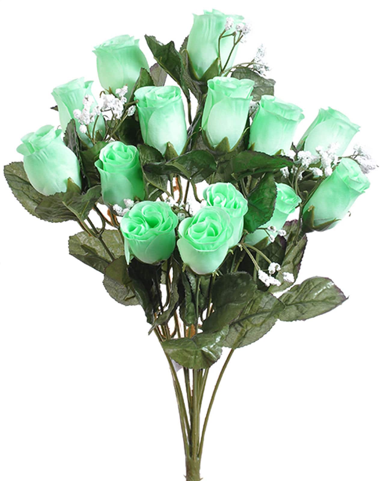 14 Mint Green Rose Buds Long Stem Rose Bouquet Rose Bush Etsy