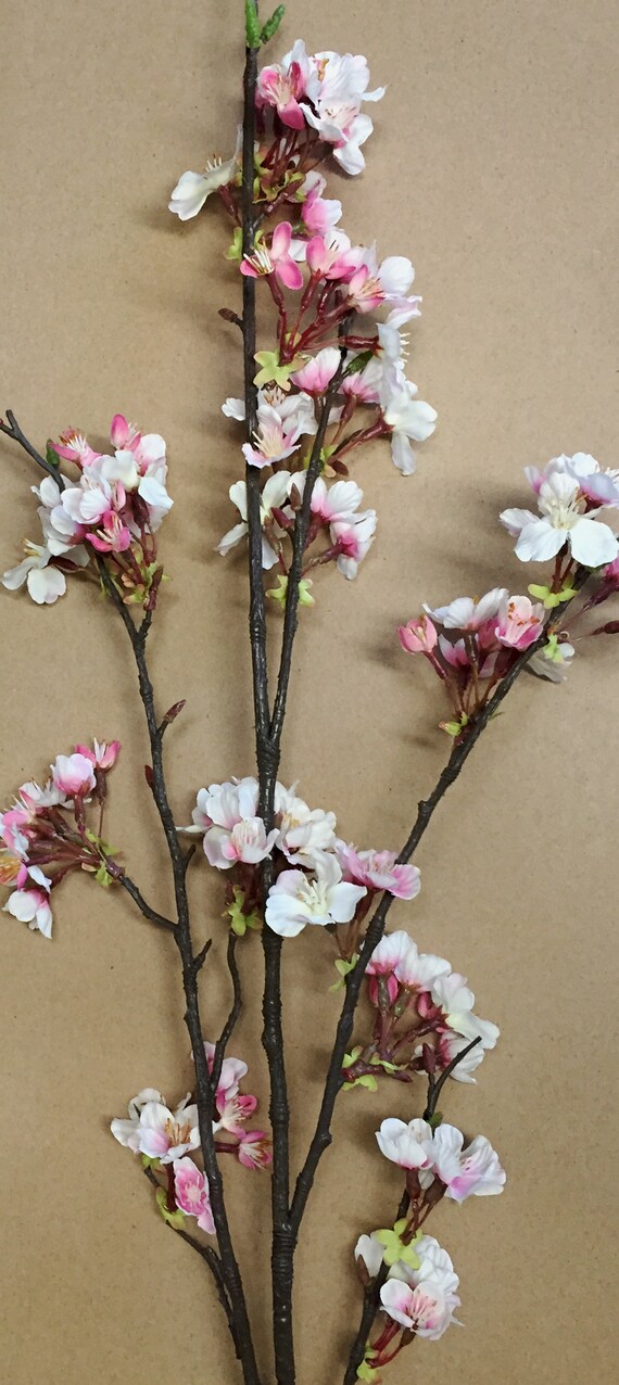 42 Fleur De Cerisier Rose Spray Artificielle Mariage Soie
