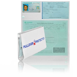 Traffic Stop Wallet - Insurance and Registration Holder - Auto Document Wallet - Glovebox and Visor Organizer - Car document organizer -