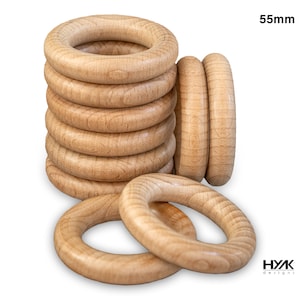 Buy Wooden Macrame Rings 2 Inches 2 Pack for GBP 1.80 | Hobbycraft UK