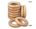 10 of The Safest Natural Smooth Finished Beech Wood Round Rings for Craft, DIY Baby / Teether, Pendant, Connectors & Jewelry Making - 70mm 