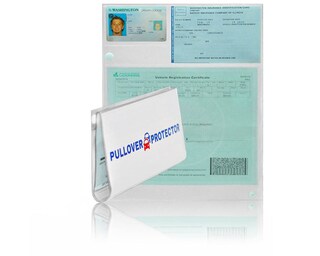Samsill 2 Porta Documenti Auto - Organizer Per Vano Portaoggetti, Assicurazione E Registrazione, Nero
