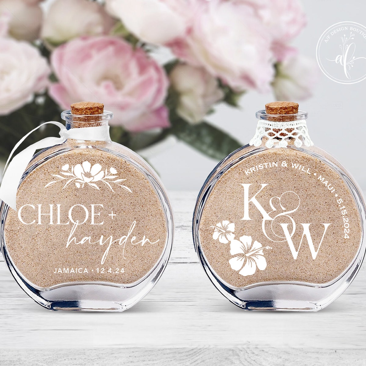 Personalized Honeymoon Keepsake Sand Jar