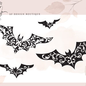 Halloween Bat svg, Instant SVG/DXF/PNG/eps, Bats svg Cut file, Floral Bat graphic, Bat wine glass, Bat clip art, Cricut Floral Pumpkin