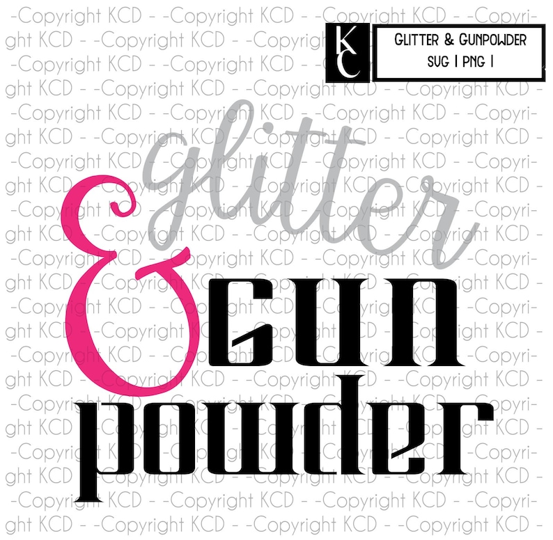 Glitter & Gunpowder Svg Layered Cutting File Cricut Etsy