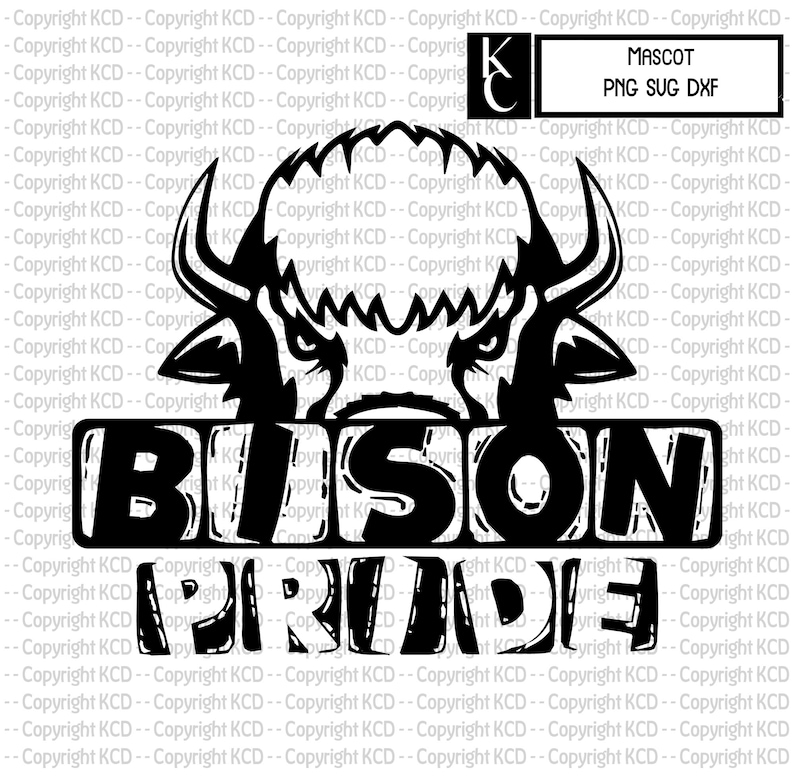 Bison Pride SCG DXF PNG Mascot shirt design image 1