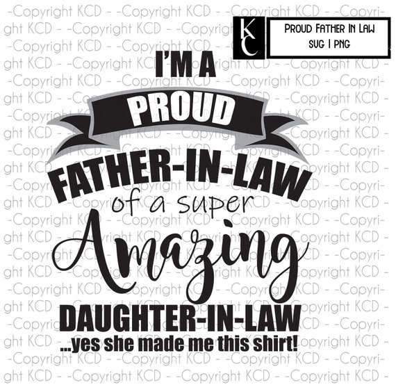 Download Proud Father In Law Shirt Graphic Svg Png Father S Etsy