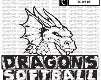 Dragones Softbol DXF SVG PNG