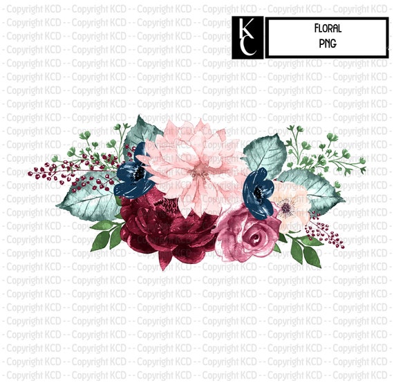 Download Floral Png Sublimation Waterslide Transparent Background Etsy