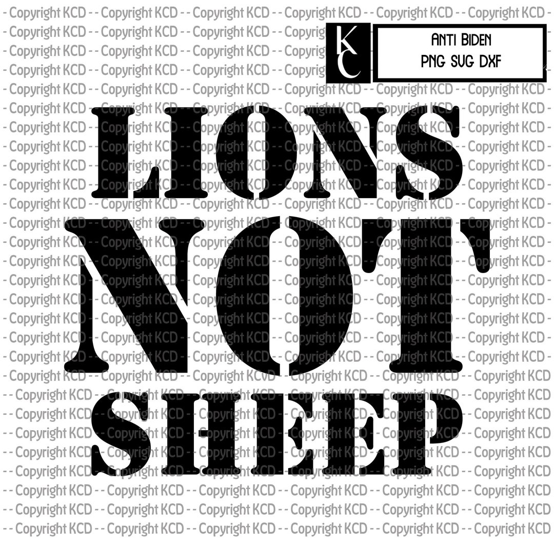 Lions Not Sheep SVG PNG DXF Etsy
