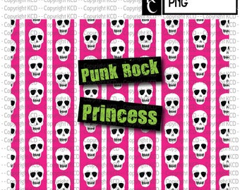 Vaso Princesa Punk Rock PNG