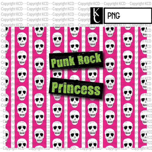 Punk Rock Princess Tumbler PNG