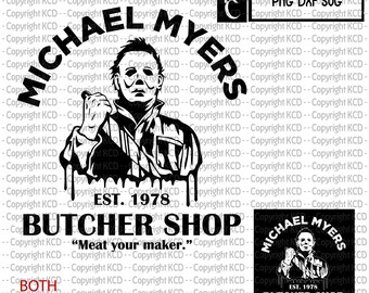 Película de terror de Halloween PNG SVG DXF Diseño de camisa Meyers