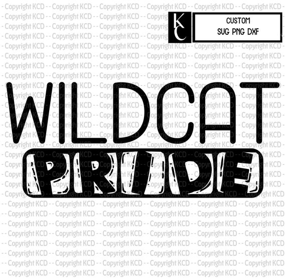 Wildcat Pride SVG DXF PNG Mascot Tee Design - Etsy