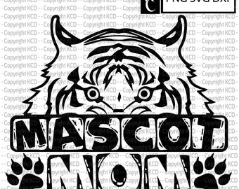 Mascota Tigre Mamá SVG DXF PNG