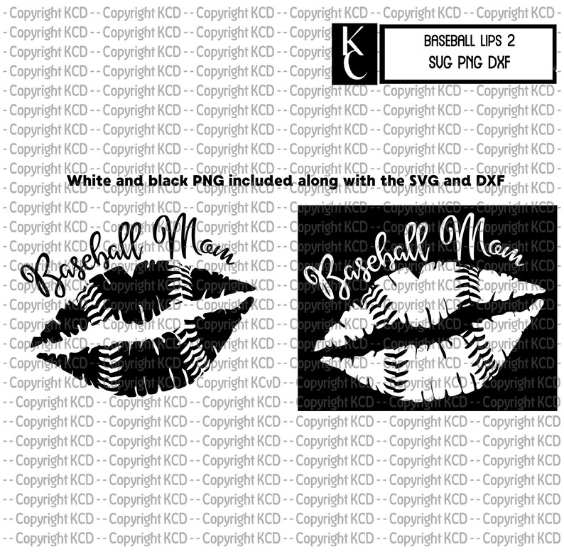 Download Baseball Mom Lips SVG DXF PNG T shirt Design digital | Etsy