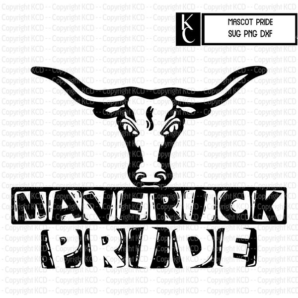 Maverick Pride SVG DXF PNG Mascot Tshirt Design Mavs