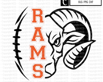Rams Voetbal SVG PNG DXF Shirt Ontwerp