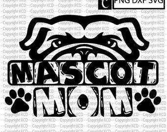 Bulldog mascota mamá SVG DXF PNG diseño de camisa