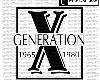 Diseño de camiseta de Generación X Gen X SVG DXF PNG