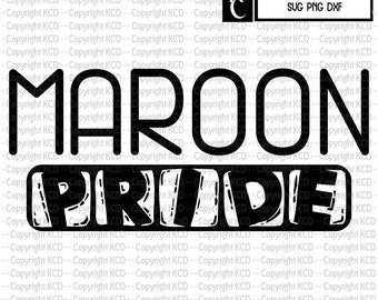 Maroon Pride SVG DXF PNG Mascot Shirt Design