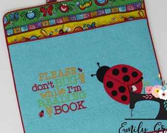 Reading Pocket Pillow  Cover - Bug Theme