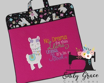 Reading Pocket Pillow  Cover - Llama Theme