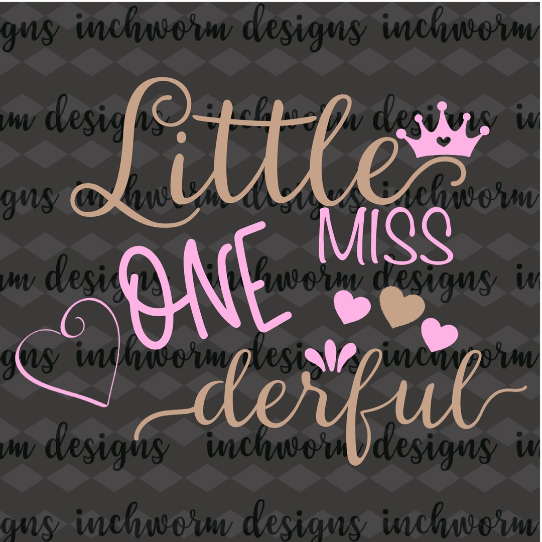 Lil Miss Onederful SVG Birthday SVG Little Miss Wonderful - Etsy UK