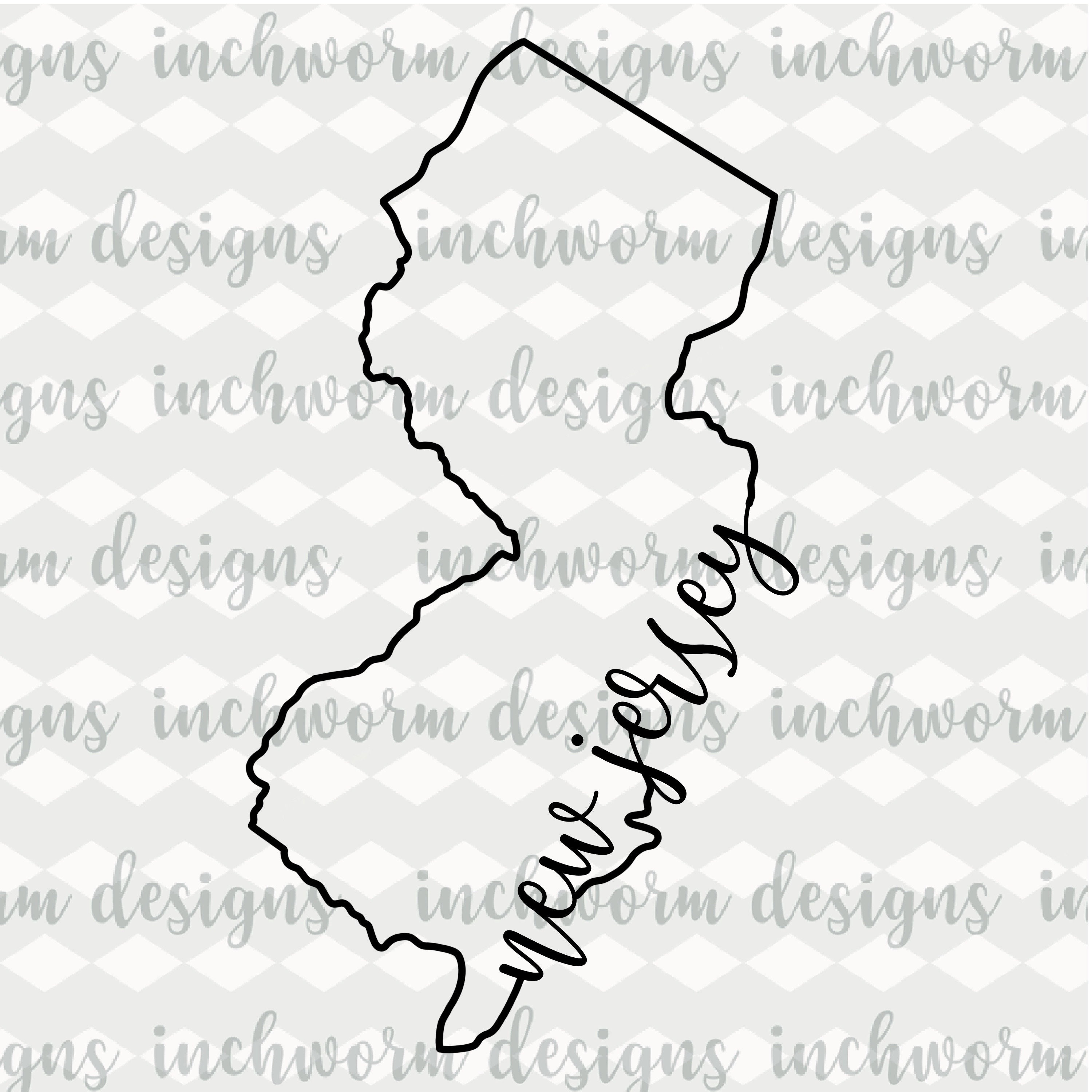 New Jersey State SVG State SVG State Pride Tshirt Design Etsy Espa??a