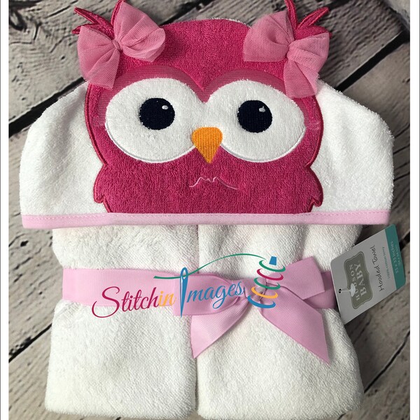 Owl Hooded Towel Etsy