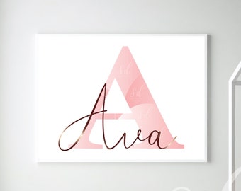 Ava Name Art Etsy Ava Name Art Etsy