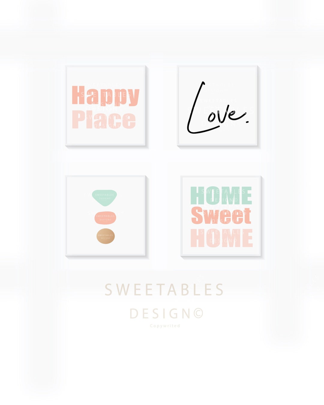 Printables Bundle Housewarming Printable Happy Place Home - Etsy