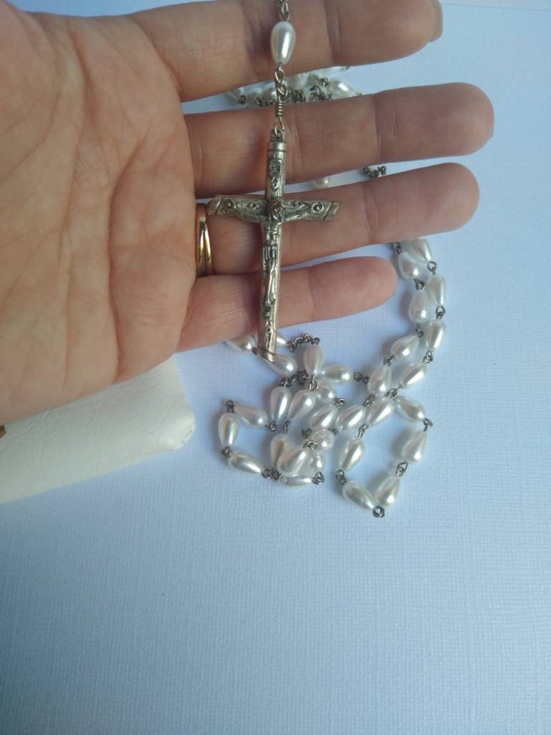 Vintage Sterling Silver Five Decade Rosary