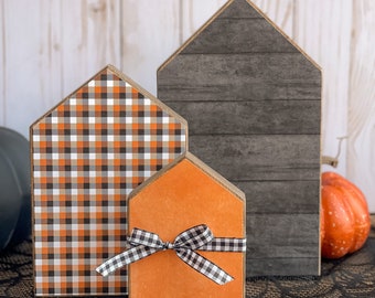 Halloween House Set, Tiered Tray Decor, Spooky Decorations (Set of 3)