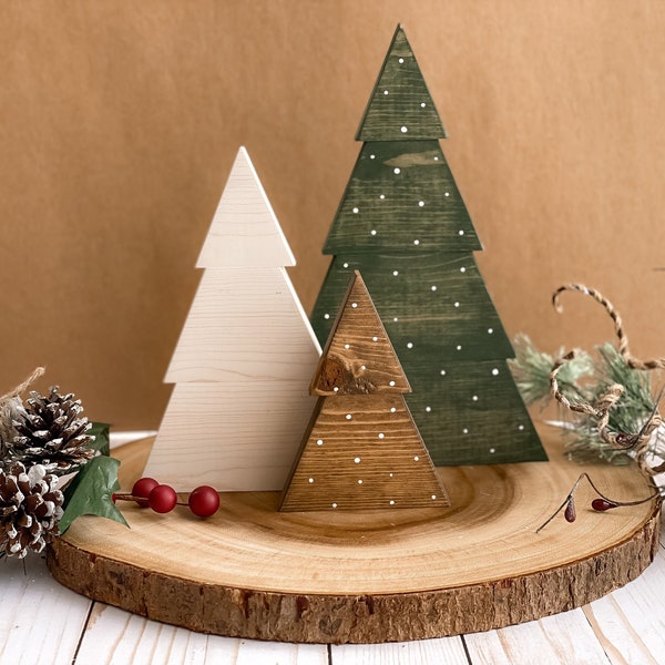 Wood Christmas Tree, Farmhouse Christmas, Neutral Christmas Decor, Christmas Gift
