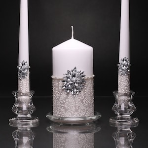 Unity Candle Set Wedding Candle Holders Clear Candle Holders Glass Candle Holders Candle Holders for Wedding Glasses Candle Holders Wedding