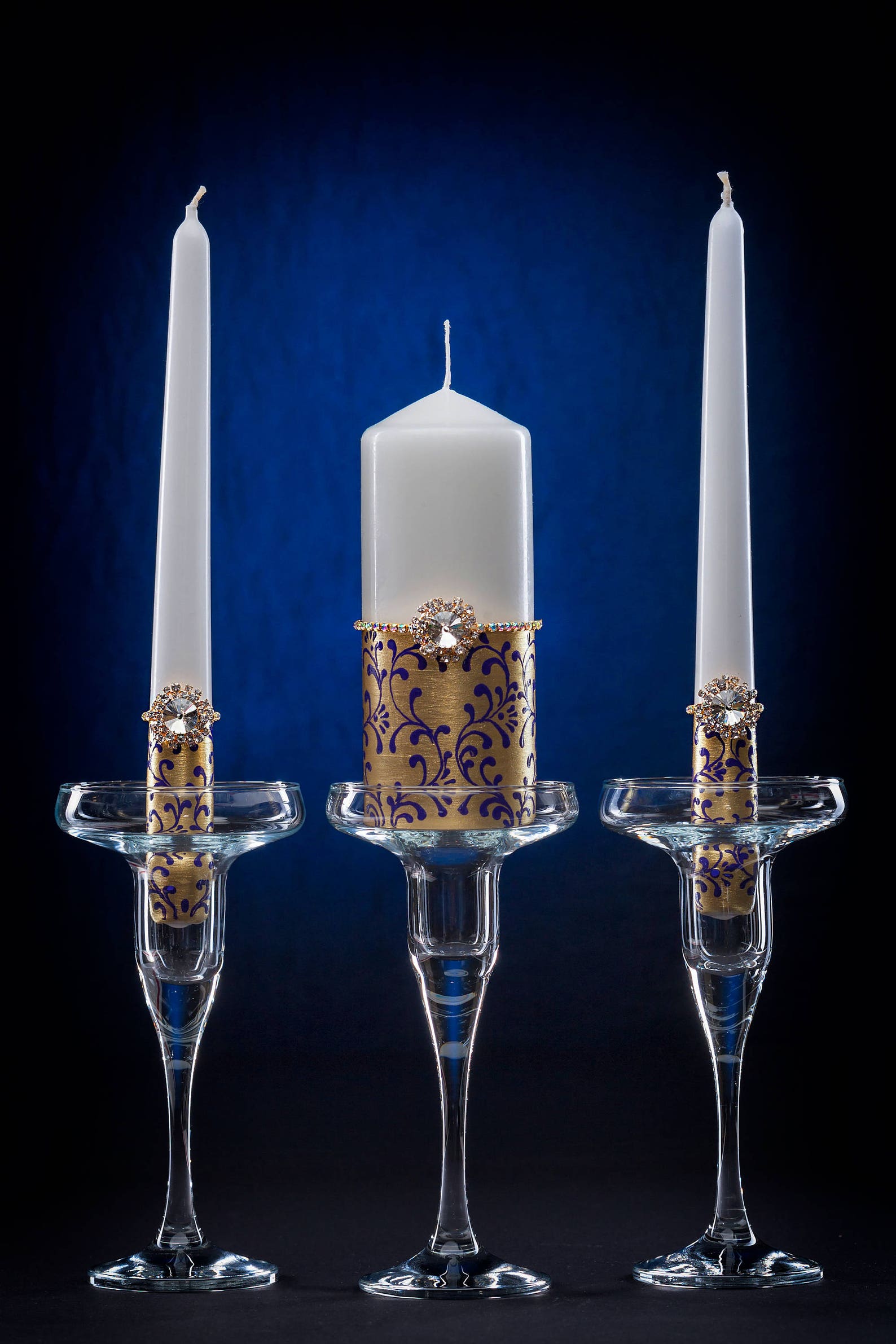 Beige Wedding Candles Unity Candle Set Vintage Wedding Modern Etsy